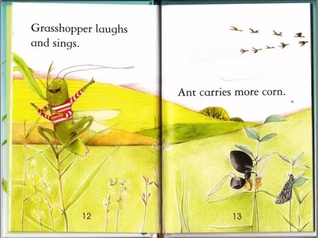 蚱蜢笑着,唱着.