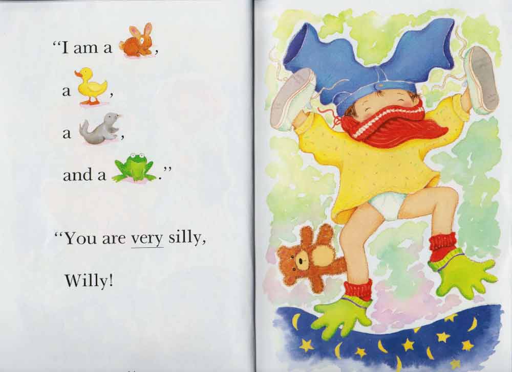 willy做了很多可笑的事情, 把裤子穿在头上~ 你知道用英文怎么说 